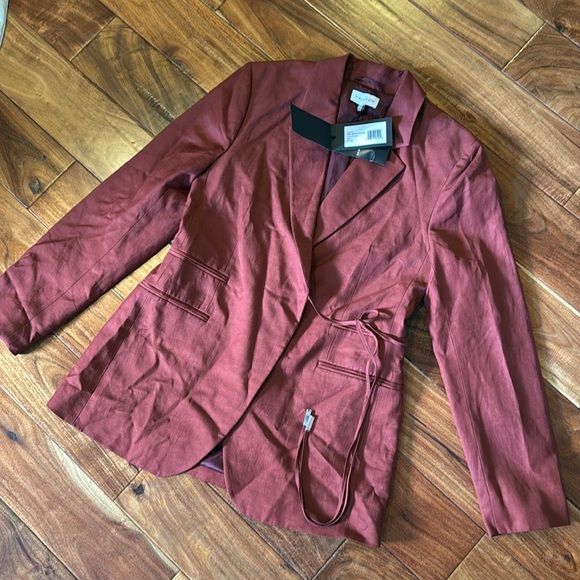 Halston Harper jacket in viscose linen, sz 6, NWT - Picture 11 of 12